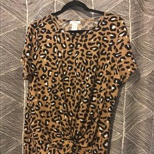 Leopard print top